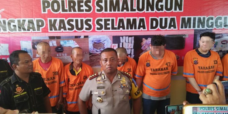 Polres Simalungun Merilis Pengungkapan 10 Kasus Narkoba dengan 14 Tersangka Dalam Dua Pekan