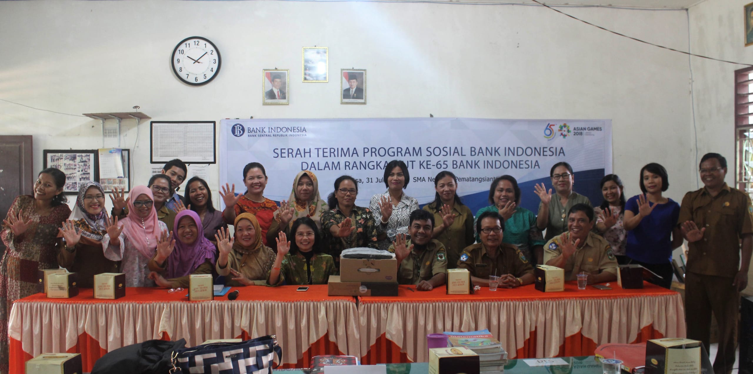 SMA Negeri 5 Terima Bantuan PSBI Kpw Bank Indonesia Pematangsiantar