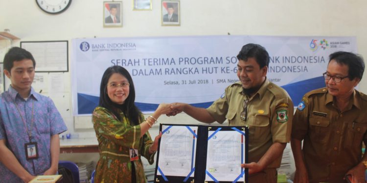 SMA Negeri 5 Terima Bantuan PSBI Kpw Bank Indonesia Pematangsiantar