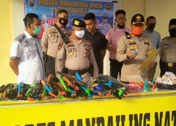 Bahayakan Anak-anak, Polres Madina Amankan Ratusan Pucuk Senjata