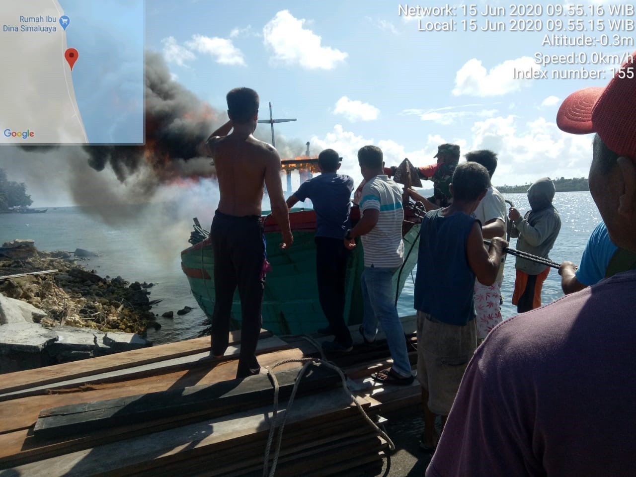Kapten Kapal Ditemukan Terbakar Dalam KM Ranjungan di Nias Selatan