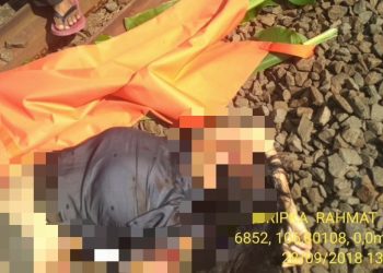 Seorang Wanita Tewas Tertabrak Kereta Api