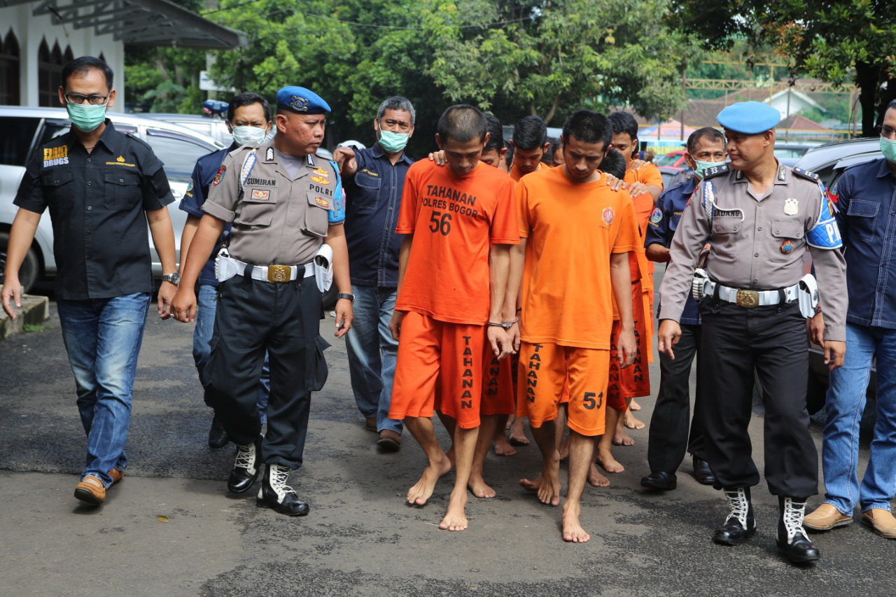 Sat Narkoba Polres Bogor Ringkus 15 TSK Jaringan Narkoba di Kabupaten Bogor