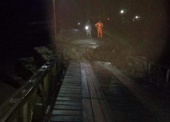 Jembatan Bailey Siantar-Tanah Jawa Putus