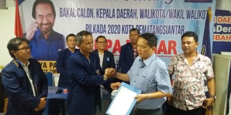 Calon Kuat Walikota Siantar, Rajamin Sirait Merapat Ke Partai NasDem