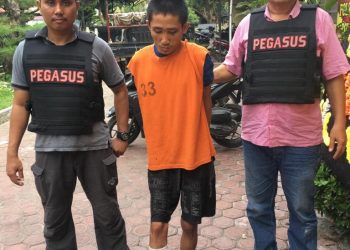 Perampok Ojol Grab Bike Ditembak Polsek Medan Barat