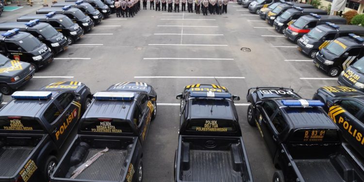 Kapolrestabes Pimpin Apel Unit Patroli dan Cek Randis Jajaran Polrestabes Medan