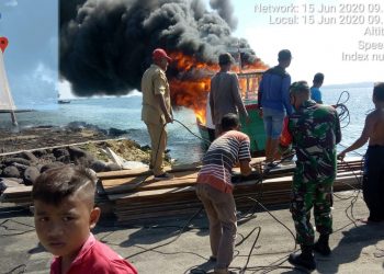 Kapten Kapal Ditemukan Terbakar Dalam KM Ranjungan di Nias Selatan