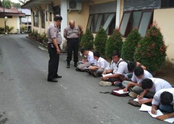 Sejumlah Siswa Terjaring Razia Polisi di Siantar