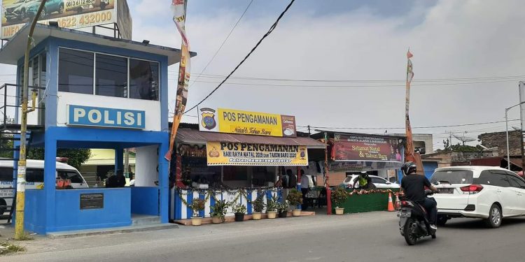 STTC Perusahaan Rokok dari Siantar Dirikan Puluhan Pospam Natal dan Tahun Baru yang Tersebar di Sumatera Utara