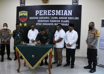 Pangdam I/BB Resmikan Kantor Koramil 10/ML Kodim 0201/BS