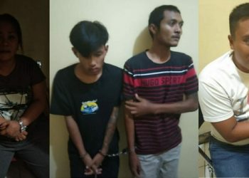Retta Boru Pasaribu dan Tiga Pria Diamankan atas Kasus Curanmor di Siantar