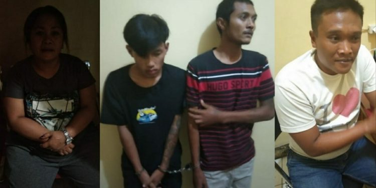 Retta Boru Pasaribu dan Tiga Pria Diamankan atas Kasus Curanmor di Siantar