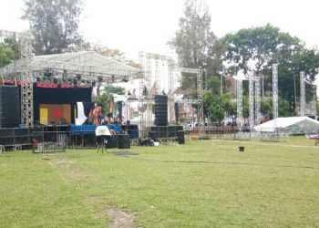 Ada Dua Rigging Malam Puncak HUT Siantar di Lapangan Adam Malik