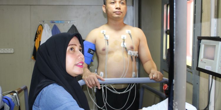 73 Personil Polres Tapteng Ikuti Pemeriksaan Kesehatan Berkala