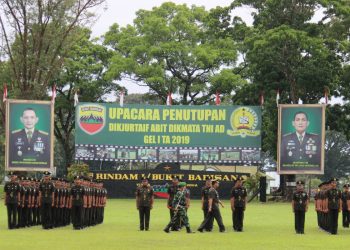 Kolonel Inf Waston Purba Tutup Dikjurtaif Abit Dikamata TNI AD Gel I TA 2019 di Rindam Siantar