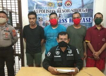 Main Leng lalu Pesta Sabu, Empat Pria Diamankan Polres Sibolga