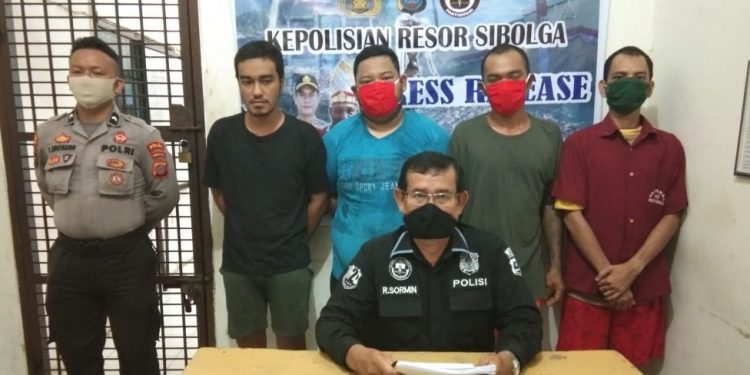 Main Leng lalu Pesta Sabu, Empat Pria Diamankan Polres Sibolga