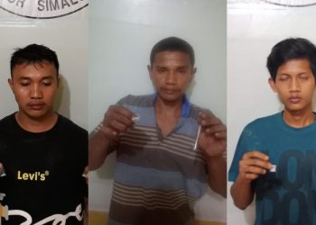 Tiga Pria Terlibat Narkoba Diringkus Polres Simalungun, Satu warga BDB Siantar