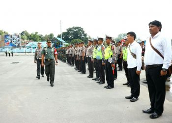 Persiapan Pengamanan Kunjungan Ibu Presiden RI, Polres Simalungun Gelar Pasukan