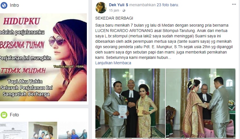 Curhat Susi Juliana Simanjuntak Bikin Geger. Sebelum Menikahinya, Suami Sudah Kawini Adik Kandungnya (Incest)