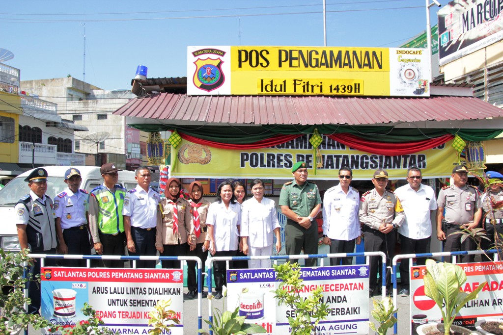 Wali Kota dan Kapolres Pematangsiantar Tinjau Pos Pam Ops Ketupat Toba 2018