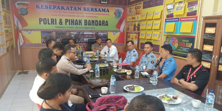 Polres dan Pihak Bandara Sisingamangaraja XII Sepakat Cegah Masuknya Narkoba Via Bandara