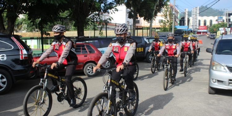 Polres Padangsidimpuan Patroli Sepeda Dialogis hingga ke Gang-gang
