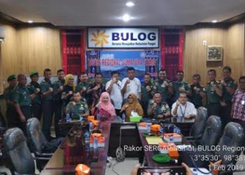 Danrem 022/ Pantai Timur Rapat Optimalkan Serapan Gabah di Bulog