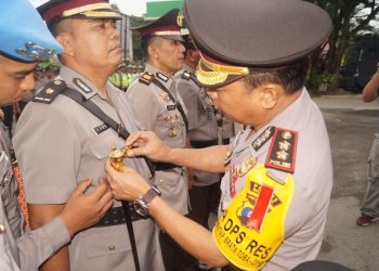 Kapolres Batubara Pimpin Sertijab Kasat Lantas, Sabhara dan Kabag Ops