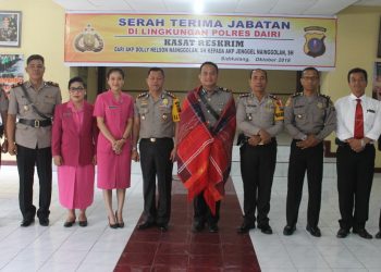 AKBP Erwin W Siahaan Pimpin Sertijab Kasat Reskrim Polres Dairi
