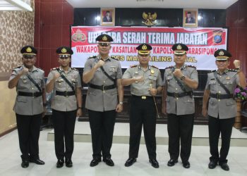 Kapolres Madina Pimpin Sertijab Waka Polres dan Kasat Lantas serta Kapolsek Muara Sipongi
