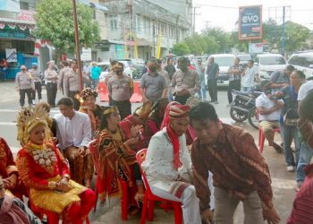 Polres Sibolga Kerahkan 46 Personil Amankan Pendaftaran Cakada di KPU
