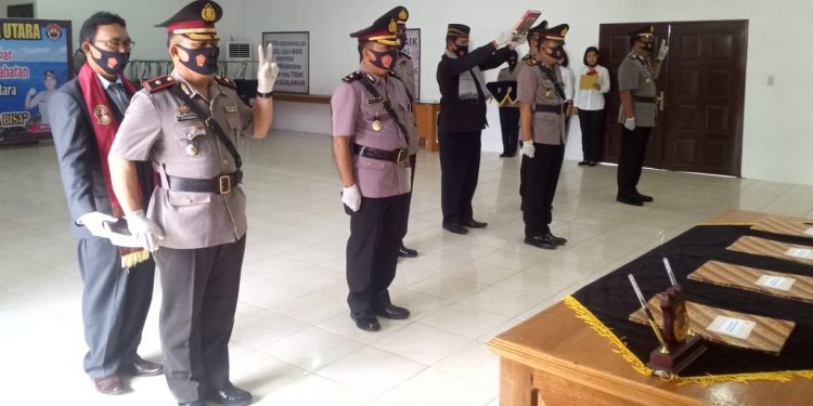 Kapolres Sibolga Pimpin Sertijab Wakapolres dan Dua Kasat