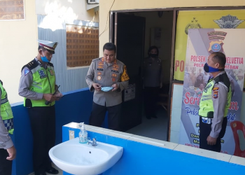 Kapolrestabes Medan Kombes Pol Riko Sunarko Sidak ke Polsek Medan Helvetia