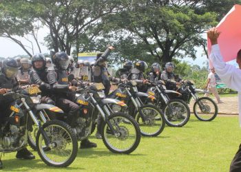 Polres dan Kodim Tanggamus Gelar Simulasi Pengamanan Pemilu 2019