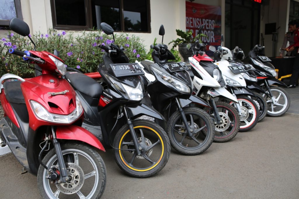 Sindikat Curanmor Disikat Polres Bogor, 11 Kendaraan Curian Diamankan