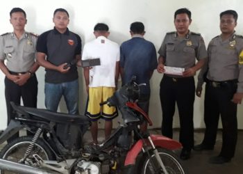 Dua Pelaku Pencurian Diamankan Polisi Beserta Sepedamotor Curiannya