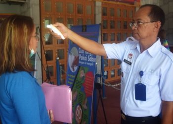 Antisipasi Penyebaran Virus Corona, Lapas Klas IIA Pematangsiantar Cek Suhu Tubuh Pengunjung WBP