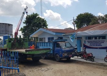 Pompa Air Disambar Petir, PDAM Turukan Mobil Tangki Meyuplai Air