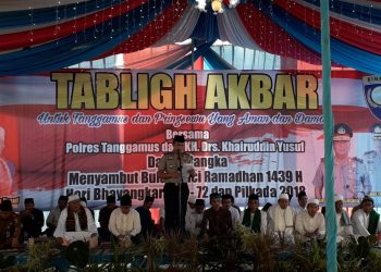 Sambut Ramadhan dan Hari Bhayangkara ke 72, Polres Tanggamus Gelar Tabligh Akbar
