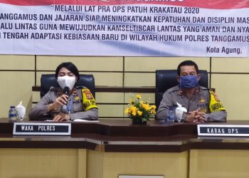 Pastikan Ops Patuh Krakatau 2020 Sukses, Wakapolres Tanggamus Pimpin Latpraops