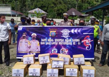 Sambut HUT Lalulintas, Polres Tapsel Gelar Baksos