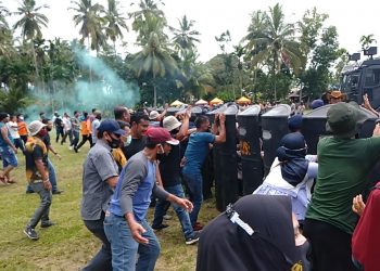 Polres Tapsel dan Yon C Brimobdasu Latihan Simulasi Pengamanan Pilkada