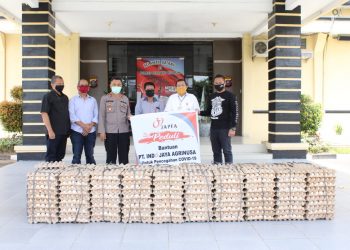 Polres Sergai Terima Bantuan 6000 Butir Telur dari JAPFA