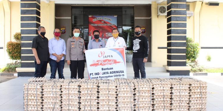 Polres Sergai Terima Bantuan 6000 Butir Telur dari JAPFA Polres Sergai Terima Bantuan 6000 Butir Telur dari JAPFA