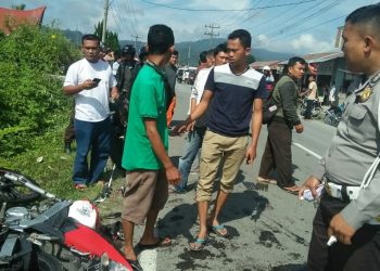 Alami Kecelakaan di Tarutung, Syahrin Pasaribu dan Sutejo Hutabarat Terkapar