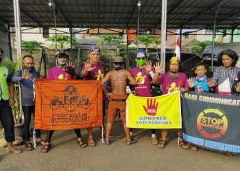 Tiga Relawan Anti Narkoba Bersepeda Dari Yogjakarta ke Jakarta