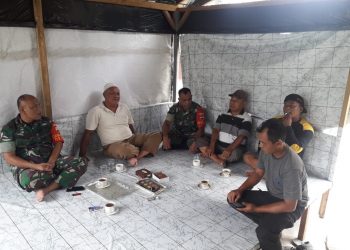 Kodim 0207/SML Koramil 02/ST Jalin Komunikasi Sosial dengan Tokoh Masyarakat