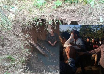 Menghindari Warga, Maling Sialan Terperosok ke Kubangan Tinja